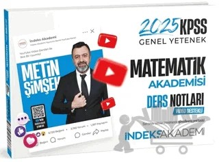 2025 KPSS Matematik Akademisi Video Ders Notları – Metin Şimşek – İndeks Akademi Yayıncılık kitap kapağı