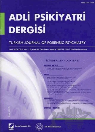 Adli Psikiyatri Dergisi – Cilt:5 Sayı:1 Ocak 2008 – Seçkin Yayıncılık kitap kapağı