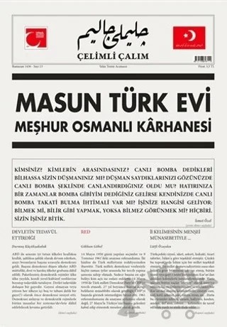 Çelimli Çalım Dergisi Sayı: 13 – Çelimli Çalım Dergisi Yayınları kitap kapağı