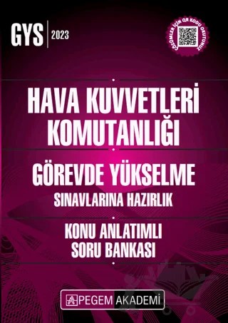 2023 Hava Kuvvetleri Komutanlığı Görevde Yükselme Sınavlarına Hazırlık Konu Anlatımlı Soru Bankası – Kolektif – Pegem Akademi Yayıncılık kitap kapağı