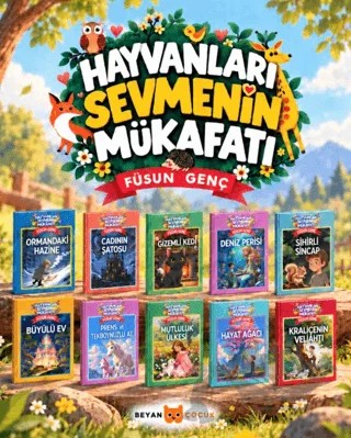 Hayvanları Sevmenin Mükafatı Serisi (10 Kitap Takım) – Füsun Genç – Beyan Yayınları kitap kapağı