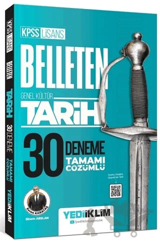 KPSS Lisans Genel Kültür Belleten Tarih Tamamı Çözümlü 30 Deneme – Kolektif – Yediiklim Yayınları kitap kapağı