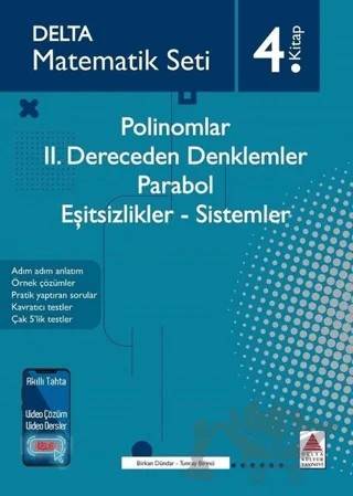 Polinomlar - 2. Dereceden Denklemler - Parabol - Eşitsizlikler - Sistemler – Birkan Dündar, Tuncay Birinci – Delta Kültür Yayınevi kitap kapağı
