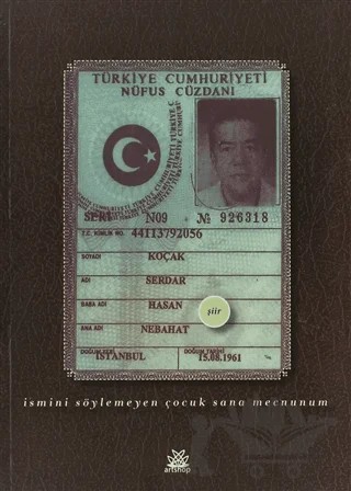 İsmini Söylemeyen Çocuk Sana Mecnunum – Serdar Koçak – Artshop Yayıncılık kitap kapağı