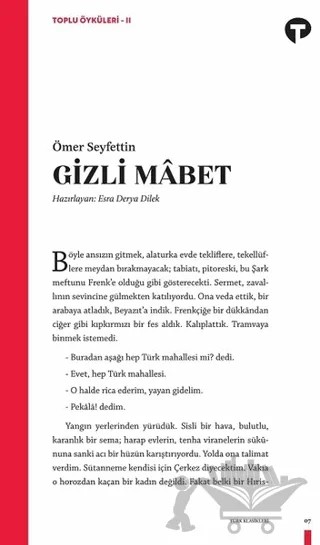 Gizli Mabet - Toplu Öyküleri 2 – Ömer Seyfettin – Turkuvaz Kitap kitap kapağı