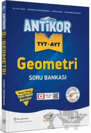 TYT-AYT Geometri Soru Bankası – Volkan Uğraş, Ebubekir Sıddık Korkmaz, Engin Demir, Muhammed Katıksız – Antikor Yayınları kitap kapağı