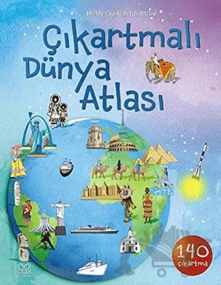 Çıkartmalı Dünya Atlası - Ülkelerin Özellikleri – Alice Pearcey, Fiona Patchett – 1001 Çiçek Kitaplar kitap kapağı