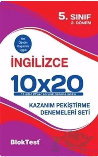 5. Sınıf 2. Dönem İngilizce 10x20 Deneme – Kolektif – Tudem Yayınları - Bayilik kitap kapağı