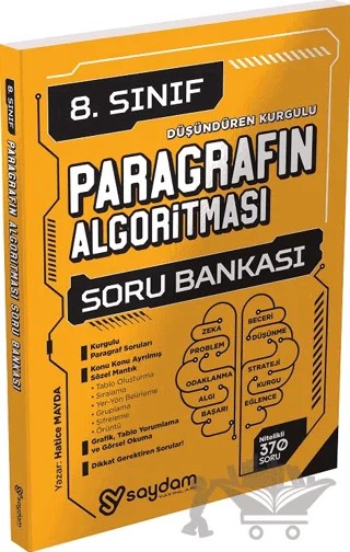 8. Sınıf LGS Paragrafın Algoritması Soru Bankası – Kolektif – Saydam Yayınları kitap kapağı