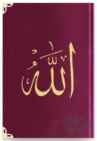 Çanta Boy Kadife Kur'an-ı Kerim (Mürdüm Mor, Nakışlı, Yaldızlı) - 1017 Mürdüm Mor – Kolektif – Hayrat Neşriyat kitap kapağı