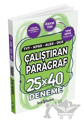 TYT-KPSS-ALES-DGS Çalıştıran Parağraf X40 Deneme – Kolektif – Tercih Akademi Yayınları kitap kapağı