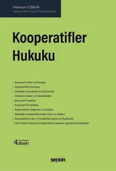 Kooperatifler Hukuku – Mahmut Çoşkun – Seçkin Yayıncılık kitap kapağı