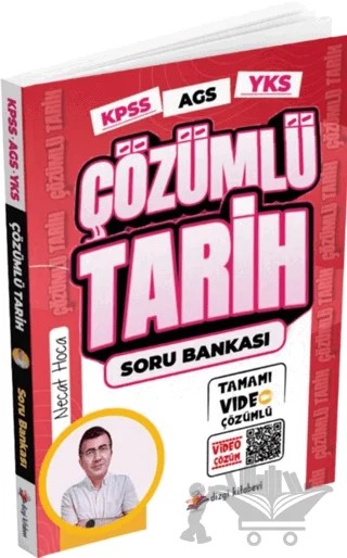 KPSS MEB AGS YKS E-KPSS Tamamı Video Çözümlü Tarih Soru Bankası – Necat Hoca – Dizgi Kitap kitap kapağı