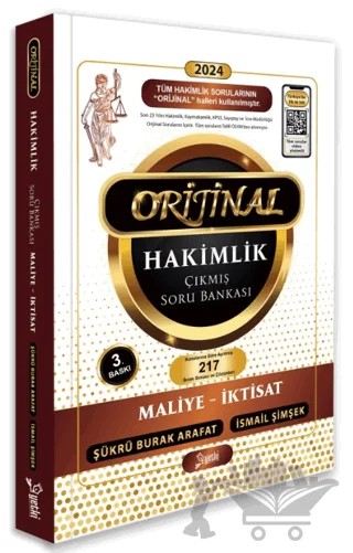 Orijinal Maliye - İktisat Hakimlik Çıkmış Soru Bankası – Şükrü Burak Arafat, İsmail Şimşek – Yetki Yayınları kitap kapağı