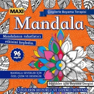 Maxi Mandala Çizgilerle Boyama Terapisi 15 – Bertan Kodamanoğlu – Maxi Yayıncılık kitap kapağı