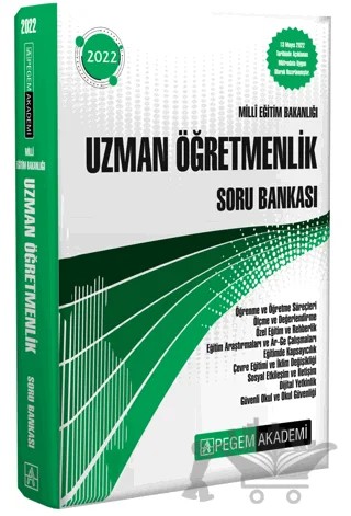 2022 Milli Eğitim Bakanlığı Uzman Öğretmenlik Soru Bankası – Kolektif – Pegem Akademi Yayıncılık kitap kapağı