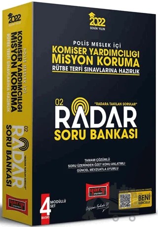 2022 Polis Meslek İçi Komiser Yardımcılığı Misyon Koruma Radar Soru Bankası – Kolektif – Yargı Yayınevi kitap kapağı