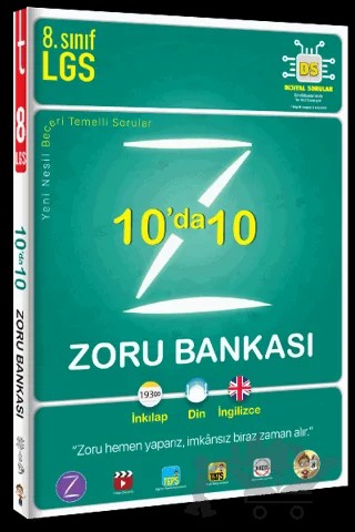 2021 8. Sınıf 10'da 10 Zoru Bankası – Kolektif – Tonguç Akademi kitap kapağı