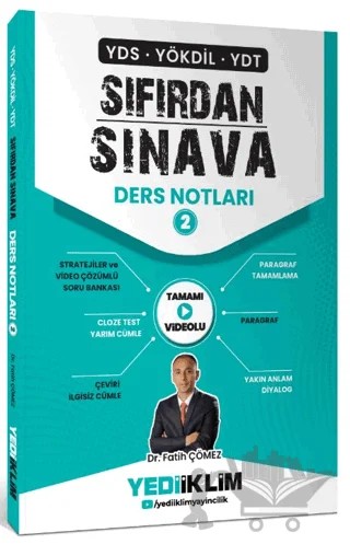 YDS YÖKDİL YDT Sıfırdan Sınava Tamamı Videolu Ders Notları 2. Kitap – Fatih Çömez – Yediiklim Yayınları kitap kapağı