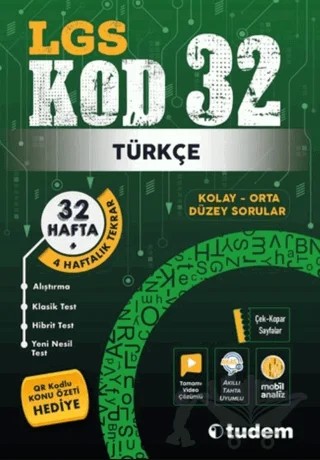 Lgs Kod 32 Türkçe Tudem Yayınları – Kolektif – Tudem Yayınları - Bayilik kitap kapağı