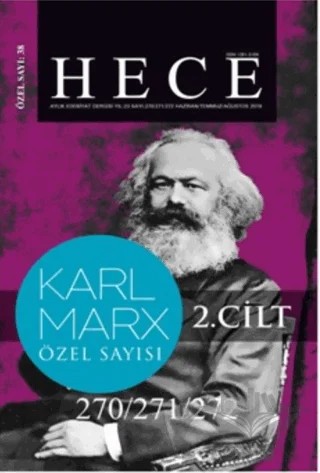 Hece Aylık Edebiyat Dergisi Karl Marx Özel Sayısı: 38 - 270/271/272 Cilt 2 – Hece Dergisi kitap kapağı