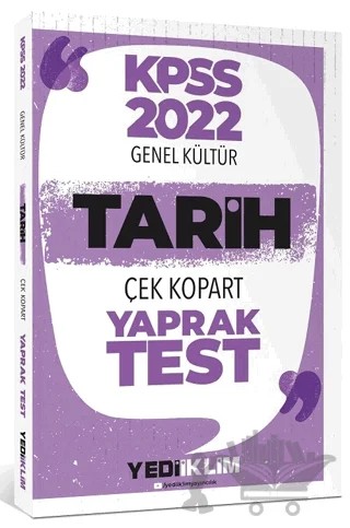 2022 KPSS Tarih Yaprak Test Çek Kopart – Kolektif – Yediiklim Yayınları kitap kapağı