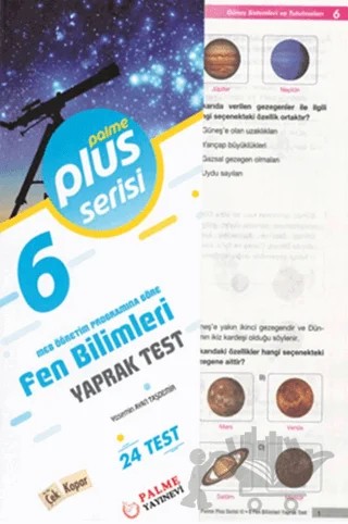 6. Sınıf Plus Serisi Fen Bilimleri Yaprak Test – Yasemin Ayan Taşdemir – Palme Yayınları kitap kapağı