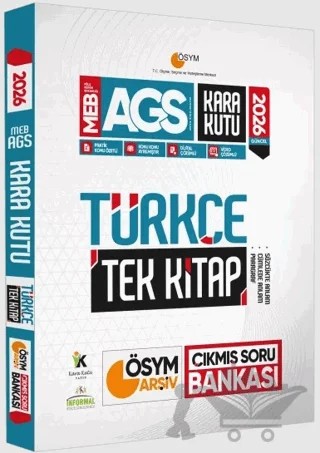 2026 MEB-AGS Kara Kutu Türkçe TEK KİTAP ÖSYM ARŞİV Çıkmış Soru Bankası Konu Özetli Dijital Çözümlü – Kolektif – Karakutu Yayın kitap kapağı
