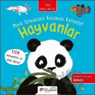 Hayvanlar - Minik Uzmanlara Kocaman Kelimeler – Fran Bromage – Koç Üniversitesi Yayınları kitap kapağı