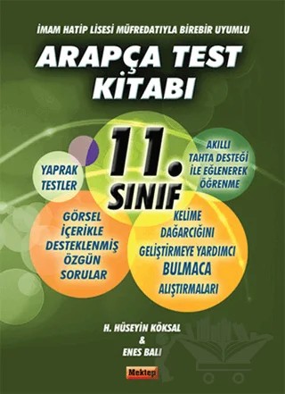 11. Sınıf Arapça Test Kitabı – Enes Balı, H. Hüseyin Köksal – Mektep Yayınları kitap kapağı
