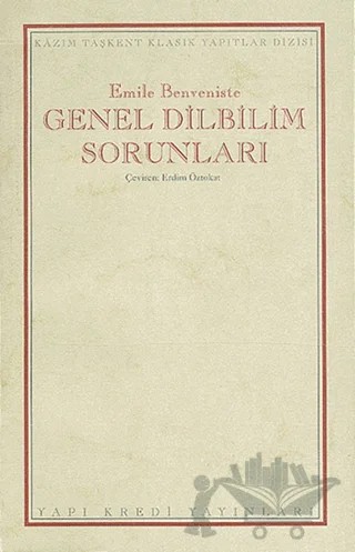 Genel Dilbilim Sorunları – Emile Benveniste – Yapı Kredi Yayınları kitap kapağı