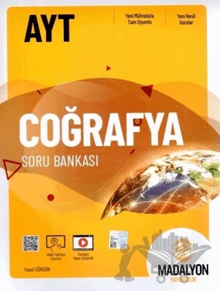 AYT Coğrafya Soru Bankası – Yusuf Görgün – Madalyon Yayınları kitap kapağı