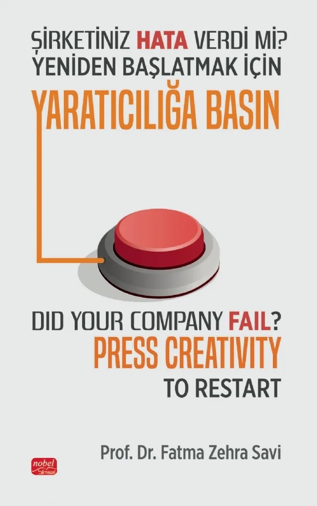 ŞİRKETİNİZ HATA VERDİ Mİ? YENİDEN BAŞLATMAK İÇİN YARATICILIĞA BASIN - Did Your Company Fail? Press Creativity to Restart? – Fatma Zehra Savi – Nobel Bilimsel Eserler kitap kapağı