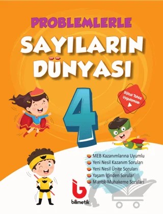 4. Sınıf Problemlerle Sayıların Dünyası – Kolektif – Bilimetik Yayınları kitap kapağı