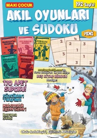 Maxi Çocuk Akıl Oyunları ve Sudoku 10 – Bertan Kodamanoğlu – Maxi Yayıncılık kitap kapağı