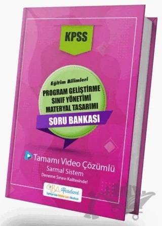 KPSS Eğitim Bilimleri Program Geliştirme Soru Bankası Video Çözümlü – Kolektif – CBA Akademi kitap kapağı