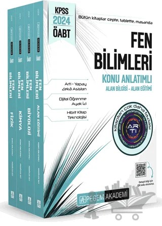 2024 KPSS ÖABT Fen Bilimleri Konu Anlatımlı (4 Kitap) – Kolektif – Pegem Akademi Yayıncılık kitap kapağı