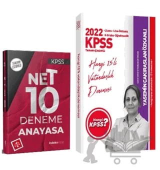 2022 Hangi KPSS Vatandaşlık 15 Deneme + İndeks Akademi Anayasa Net 10 Deneme 2'li Set – Kolektif – Hangi KPSS Yayınları kitap kapağı