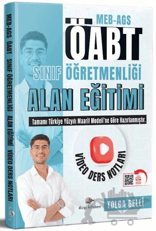 2026 MEB AGS ÖABT Sınıf Öğretmenliği Alan Eğitimi Video Ders Notları – Tolga Belli – Dizgi Kitap kitap kapağı