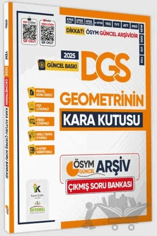 2025 DGS Geometrinin Kara Kutusu Konu Özetli Soru Havuzu Bankası – Kolektif – Karakutu Yayın kitap kapağı