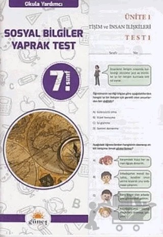 7. Sınıf Okula Yardımcı Sosyal Bilgiler Yaprak Test – Kolektif – Güneş Yayın Dağıtım kitap kapağı