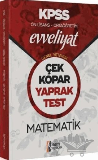 2020 KPSS Evveliyat Lise Ön Lisans Matematik Yaprak Test – Kolektif – İSEM Yayıncılık kitap kapağı