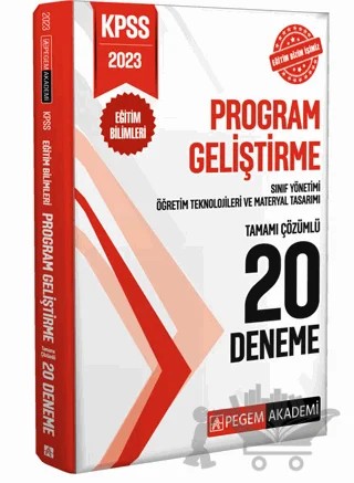 2023 KPSS Eğitim Bilimleri Program Geliştirme 20 Deneme – Kolektif – Pegem Akademi Yayıncılık kitap kapağı