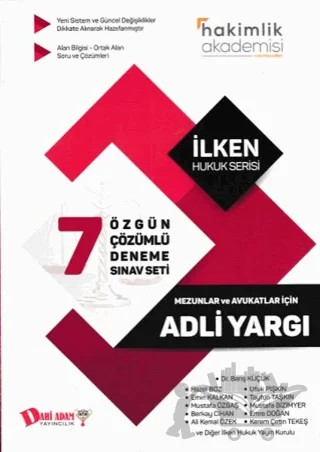 Hakimlik Akademisi Adli Yargı 7'li Çözümlü Deneme Sınavı – Barış Küçük – Dahi Adam Yayıncılık kitap kapağı