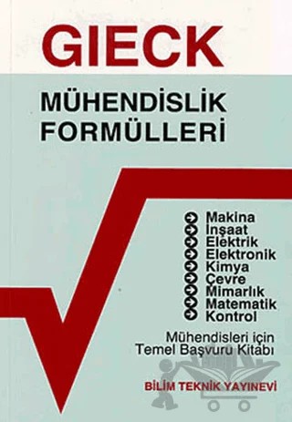 Mühendislik Formülleri – Kurt Gieck – Bilim Teknik Yayınevi kitap kapağı