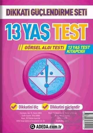 Dikkati Güçlendirme Seti 13 Yaş Test – Osman Abalı – Adeda Yayınları kitap kapağı