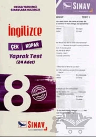 8. Sınıf İngilizce Yaprak Test – Kolektif – Sınav Yayınları kitap kapağı