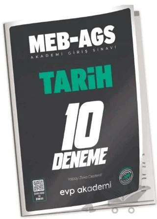 MEB-AGS Tarih 10 Deneme Çözümlü – Kollektif – EVP Akademi kitap kapağı