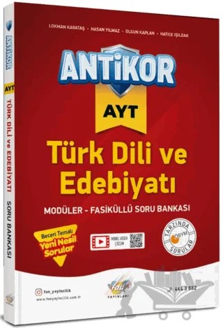 AYT Türk Dili ve Edebiyatı Soru Bankası – Lokman Karataş, Olgun Kaplan, Hasan Yılmaz, Hatice Işıldak – Antikor Yayınları kitap kapağı
