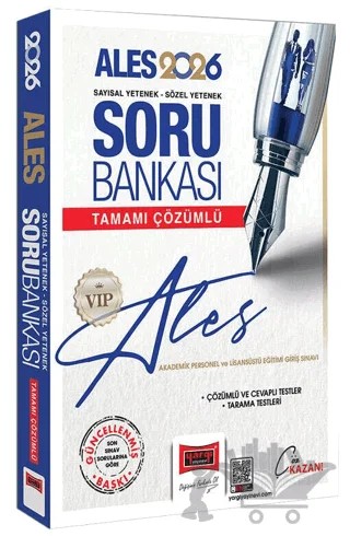 2026 ALES VIP Sayısal-Sözel Yetenek Tamamı Çözümlü Soru Bankası – Kolektif – Yargı Yayınevi kitap kapağı